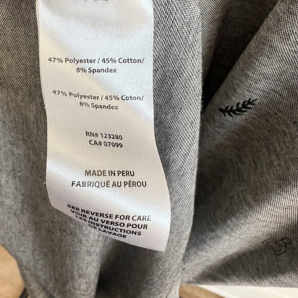 Travis Mathew‎ Performance Golf Polo Shirt Mens XL Gray Short Sleeve Palm Trees - Picture 6 of 7